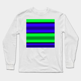 Green & Blue Horizontal Stripes Long Sleeve T-Shirt